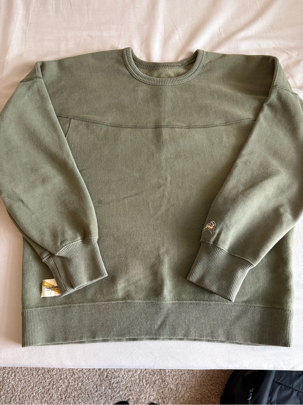 Tracksmith Olive Green Crewneck Sweatshirt